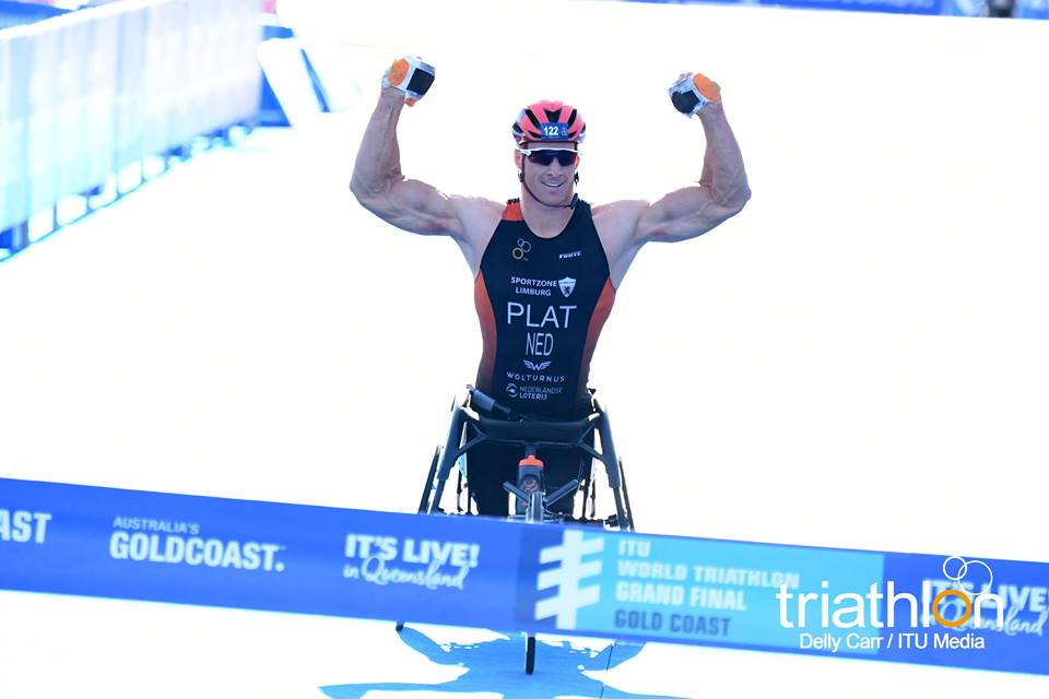 Jetze Plat WK Paratriathlon Wereldkampioen